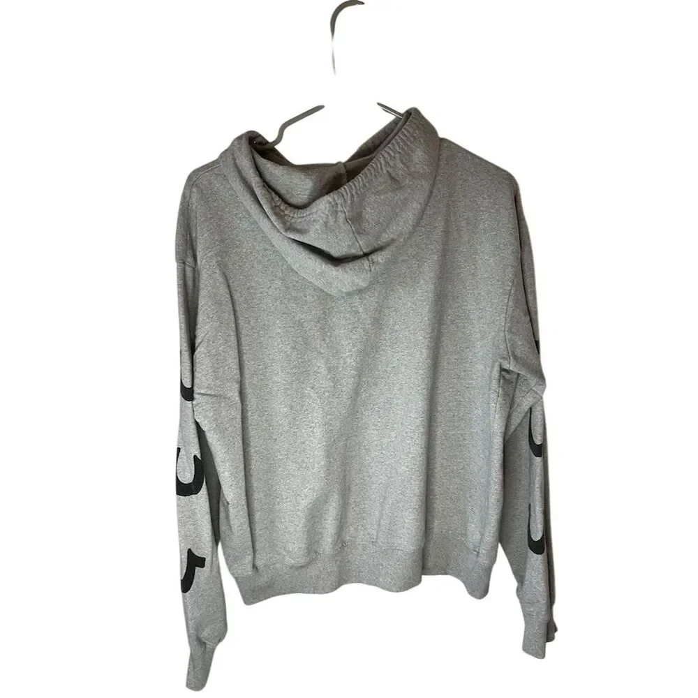 True Religion Men's Gray Graphic Print Pullover Hoodie Size L